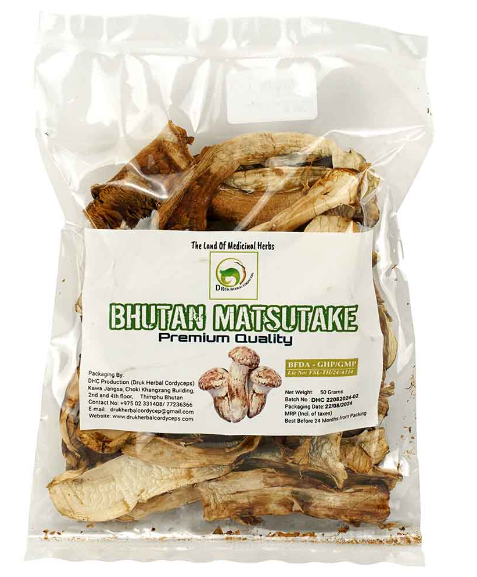 Bhutan Matsutake mushroom, 50g, Druk Herbal Cordyceps