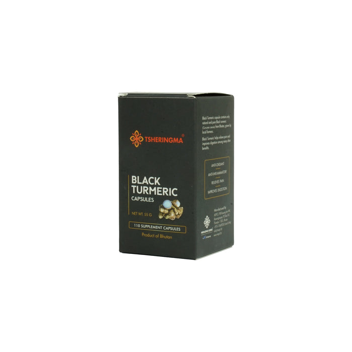 Tsheringma Black Turmeric Capsules – Pure Supplement from Bhutan (110 Capsules)