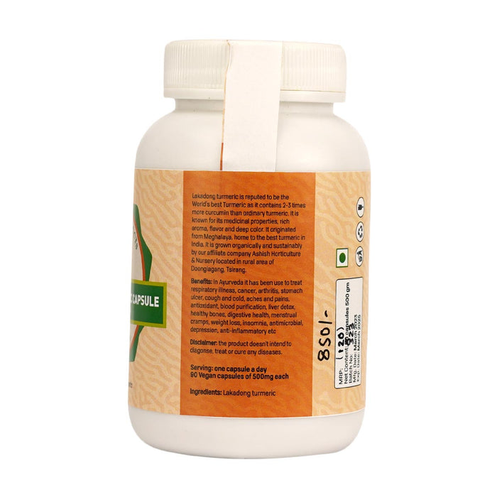 Lakadong Turmeric Capsule(Curcuma Longa), Jinlab Argo Products, Turmeric from Bhutan |druksell.com