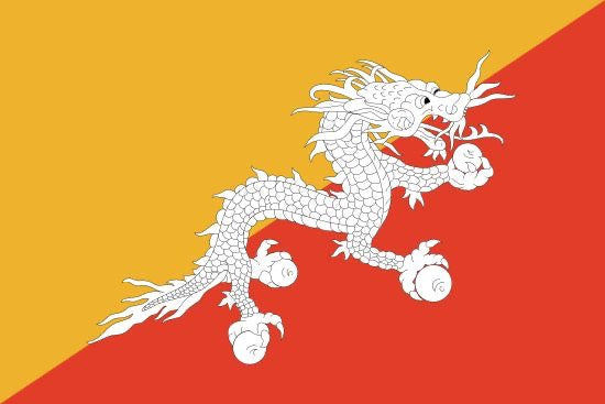 Bhutan National Flag, Embroidory flag, Dragon flag, Bhutanese flag, Flag of Bhutan, Dharma Flag, Flag of Bhutan