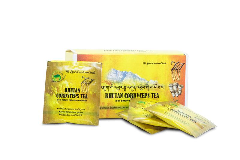 Bhutan Cordyceps Tea (25 bags), Druk Herbal Cordyceps, 75gm