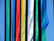 Bhutanese Vertical Prayer flags for hoisting, 7 & 10 ftx3 ft, Multicolour flags