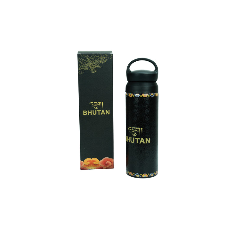 Black Bhutan Insulated Tumbler with Elegant Gift Box – Carry the Spirit of Bhutan