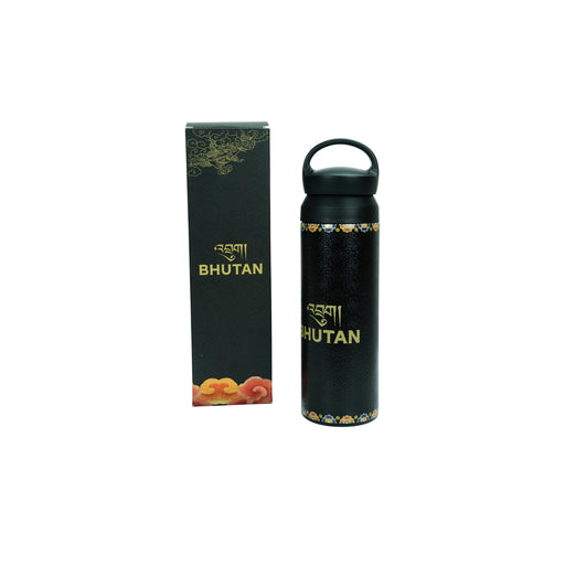 Black Bhutan Insulated Tumbler with Elegant Gift Box – Carry the Spirit of Bhutan