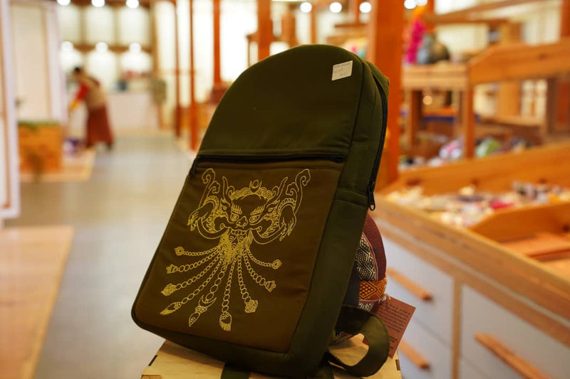 Embroidery bag pack, Dechen's Atelier, A Bhutanese Bag Pack