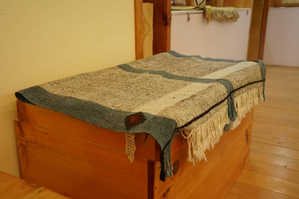 Local sheep and yak wool rug, Colors of Bhutan