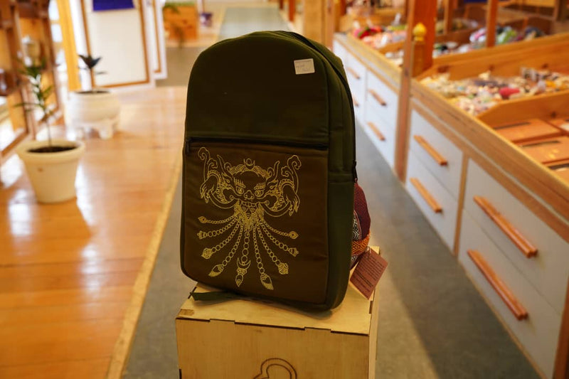 Embroidery bag pack, Dechen's Atelier, A Bhutanese Bag Pack