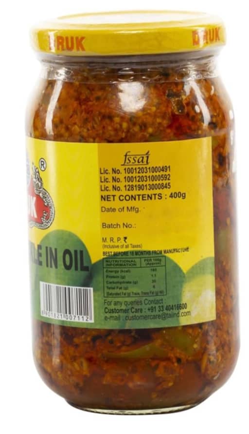 Druk Mango Pickle in Oil, 400g, Bhutan Fruit Products Pvt. Ltd