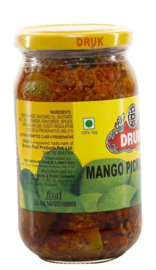 Druk Mango Pickle in Oil, 400g, Bhutan Fruit Products Pvt. Ltd