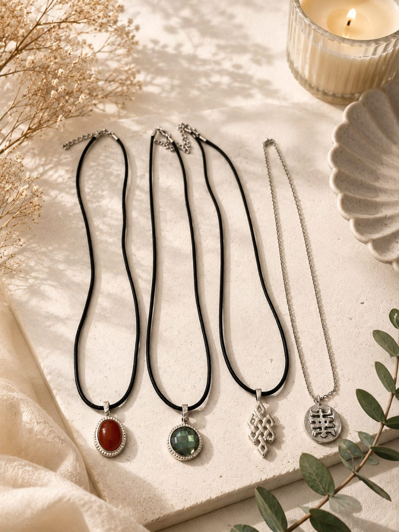 Bhutanese Silver Pendant Necklace – 925 Sterling Silver
