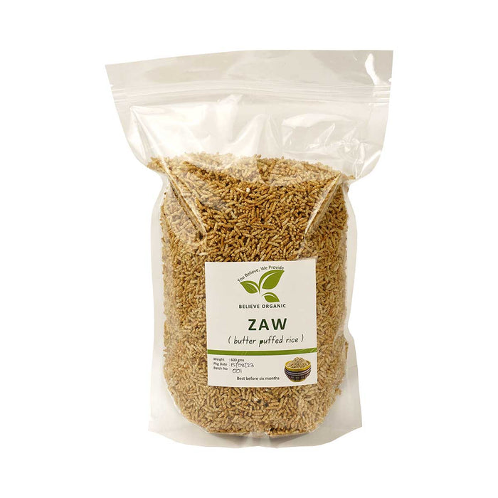 Zaw (butter puffed rice), Gayza Seep, Believe Organic