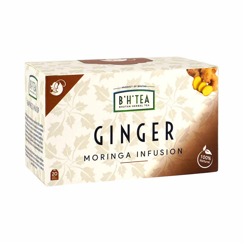 Ginger Moringa Infusion,20 tea bags, 40g,  Bhutan Herbal Tea