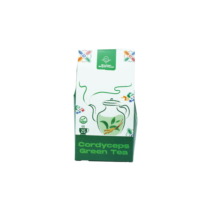 Cordyceps Green Tea ,90g, 25 tea bags, Bhutan Superfood and Herbs
