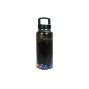 Black Insulated Tumbler with Bhutanese Cloud Motif – A Touch of Himalayan Elegance, Desuung Skilling Project 