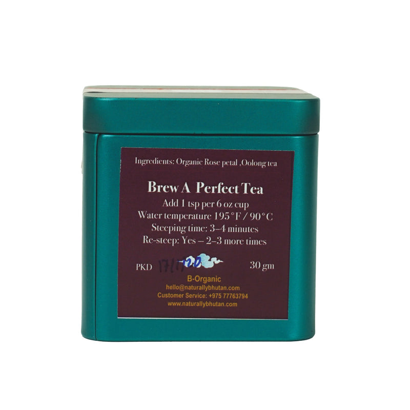 Rose Oolong Tea, B-Organic, 30g, Premium Bhutanese Tea