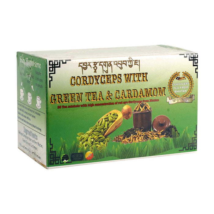 Cordyceps with Green Tea and Cardamom, Cordyceps from Bhutan, Druksell