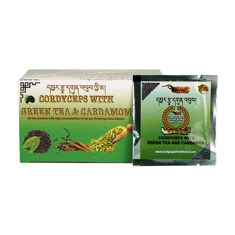 Cordyceps with Green Tea and Cardamom, Cordyceps from Bhutan, Druksell