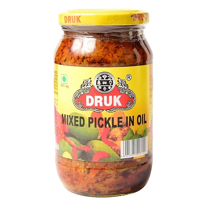 Druk Mixed Pickle in Oil – Authentic Flavor, Druk, 400g& 200g
