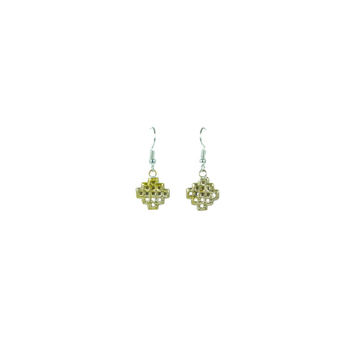 Golden Lattice Knot Drop Earrings, Gyencha jewelry