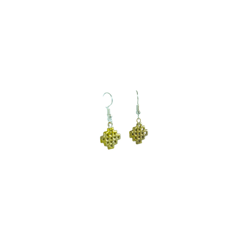 Golden Lattice Knot Drop Earrings, Gyencha jewelry