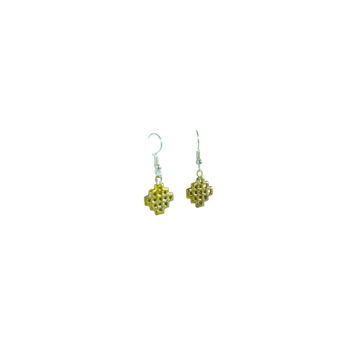 Golden Lattice Knot Drop Earrings, Gyencha jewelry