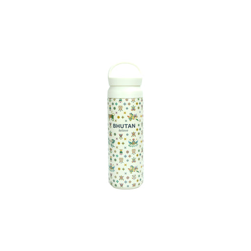 Bhutanese-Inspired Insulated Flask – A Product of the Desuung Skilling Project (2.2" Diameter)