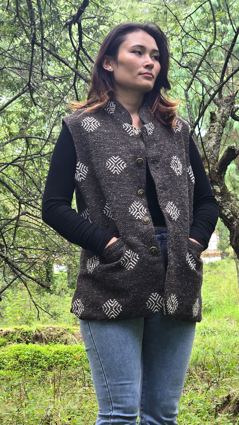 Handwoven Sheep Wool Sleeveless Jacket