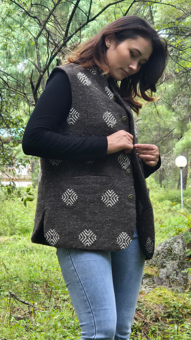 Handwoven Sheep Wool Sleeveless Jacket