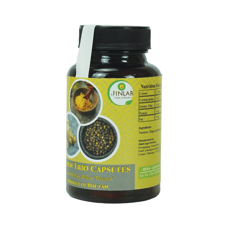 Golden Trio Capsules - Turmeric, Ginger & Black Pepper