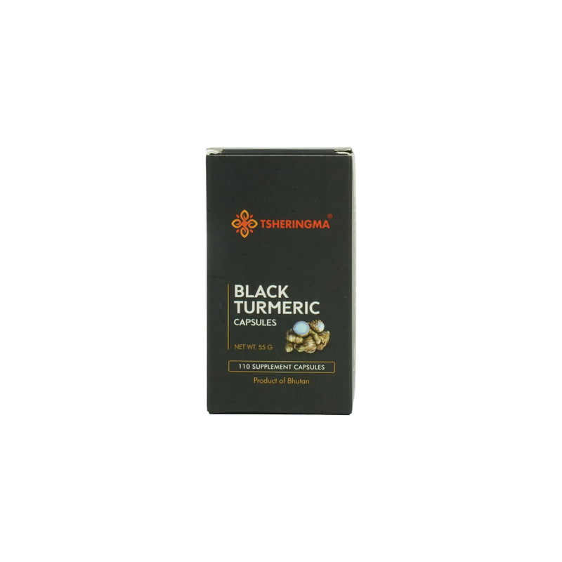 Tsheringma Black Turmeric Capsules – Pure Supplement from Bhutan (110 Capsules)