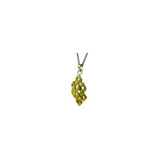 Golden Endless Knot Pendant Necklace,