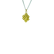 Golden Endless Knot Pendant Necklace,