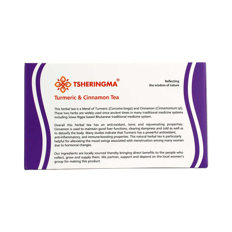 Tsheringma Turmeric & Cinnamon Tea, 25g,  25 tea bags, Menjong Sorig