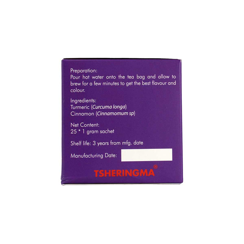 Tsheringma Turmeric & Cinnamon Tea, 25g,  25 tea bags, Menjong Sorig