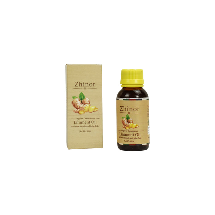 Zhinor Zingiber Cassumunar Liniment Oil – Relieves Muscle and Joint Pain (Net Wt. 60ml)