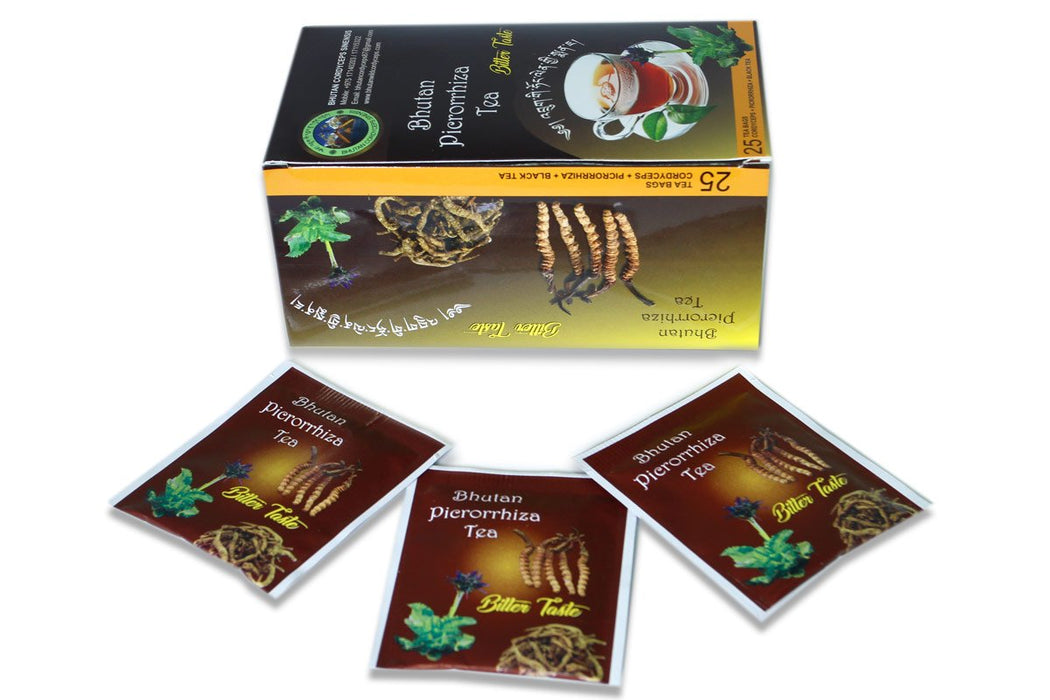 Bhutan Picrorrhiza Tea | Cordyceps+Picrorrhiza+Black Tea - Druksell.com