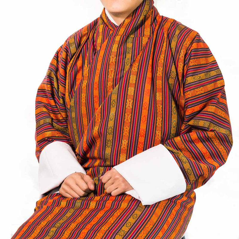 Traditional Bhutanese Gho | Bhutan National Dress | Druksell — Druksell.bt