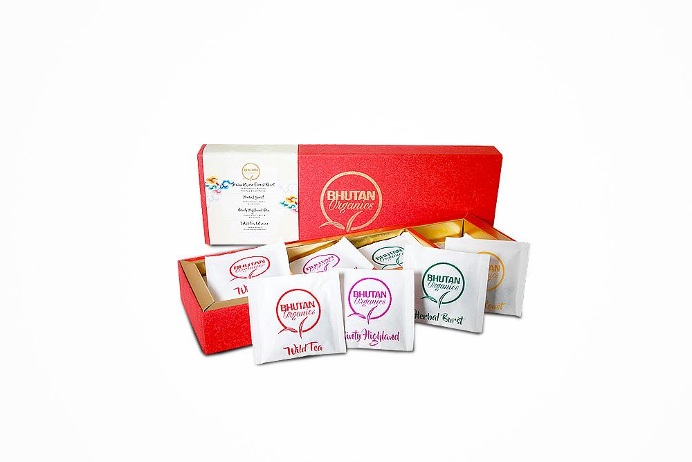 Gift Set, 40 Tea Sachets, Bhutan Organics