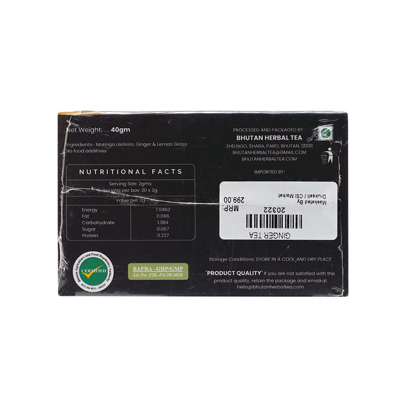 Ginger Moringa Infusion | Bhutan Herbal Tea | Druksell