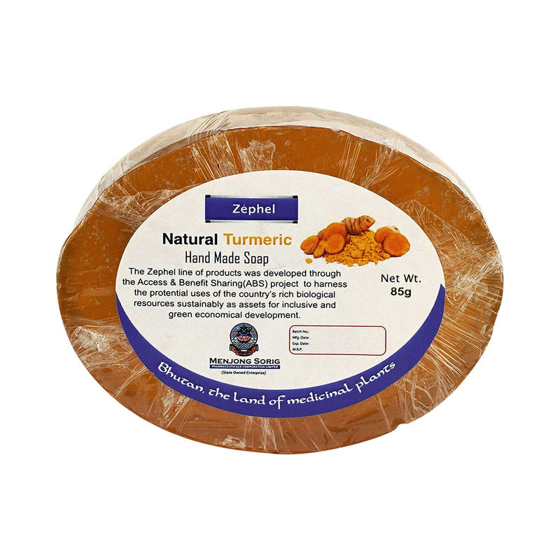 Natural Turmeric Soapnut, Hand made Soap from Bhutan, Menjong Sorig, Druksell