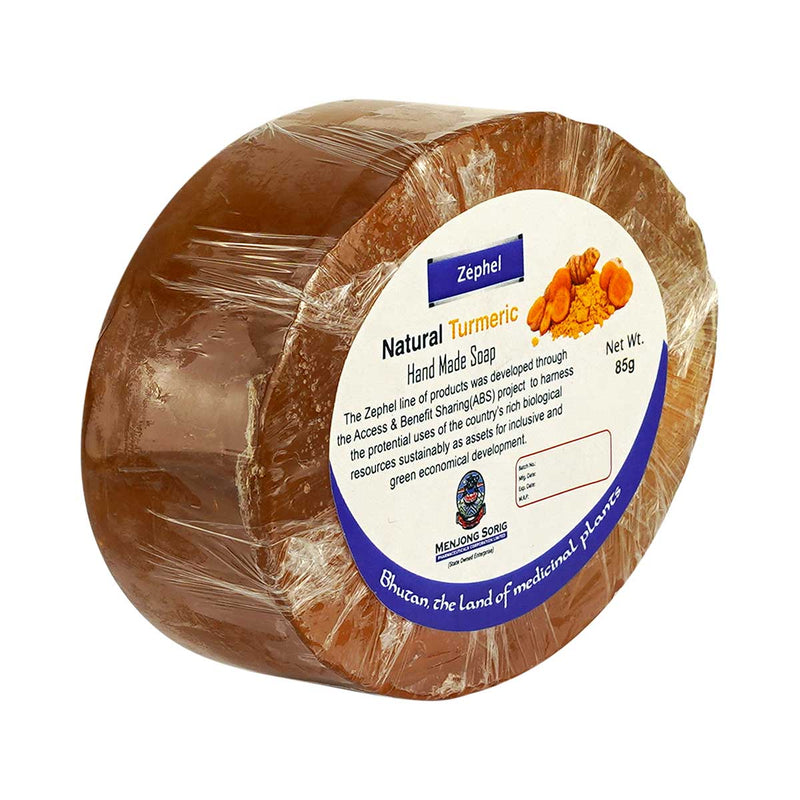 Natural Turmeric Soapnut, Hand made Soap from Bhutan, Menjong Sorig, Druksell