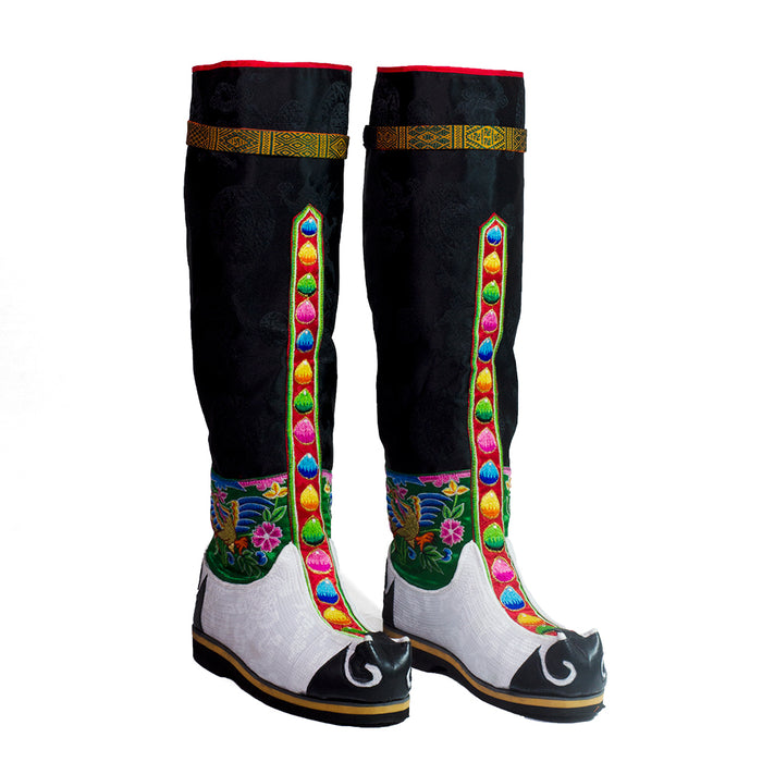 Men Tsho Lham, Singye Kamo Traditional Boots, Bhutanese Boots, Men Boots from Bhutan-Druksell