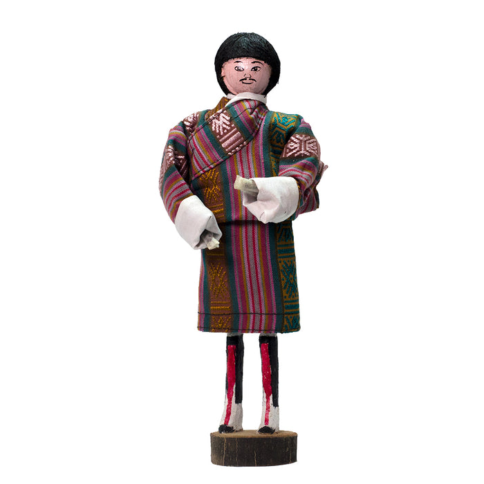 Bhutanese Male Doll in Traditional Gho