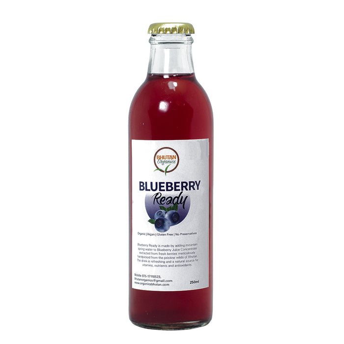 Blueberry Ready, 250ml, Bhutan Organics, Vegan, gluten free, healthy drink, Bhutanese Juice, Blueberry Juice