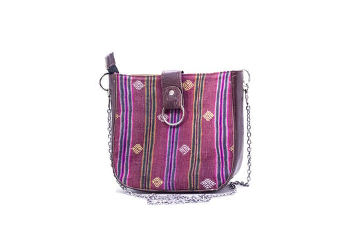Traditional Bhutanese Raw silk Bag (pink pattern), Lucky creation - Druksell.com